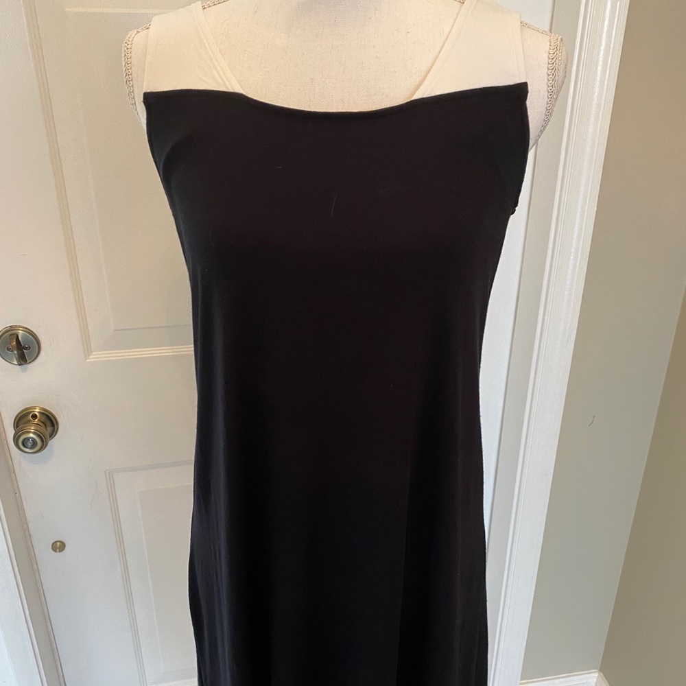 Eileen Fisher dress with contrasting yoke